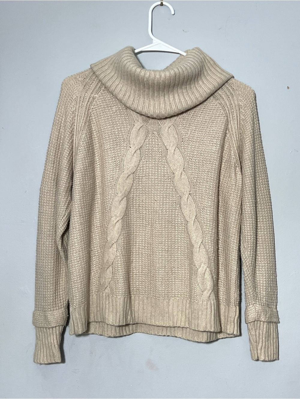 Cable-Knit Turtleneck Sweater